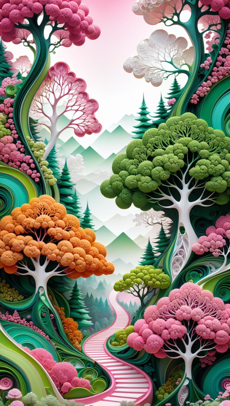 01823-2311981622-Make a fractal from pathway, trees, and sky, beautifuly compose, digital painting, gouache, clay, mixed media, detailed quilling.png